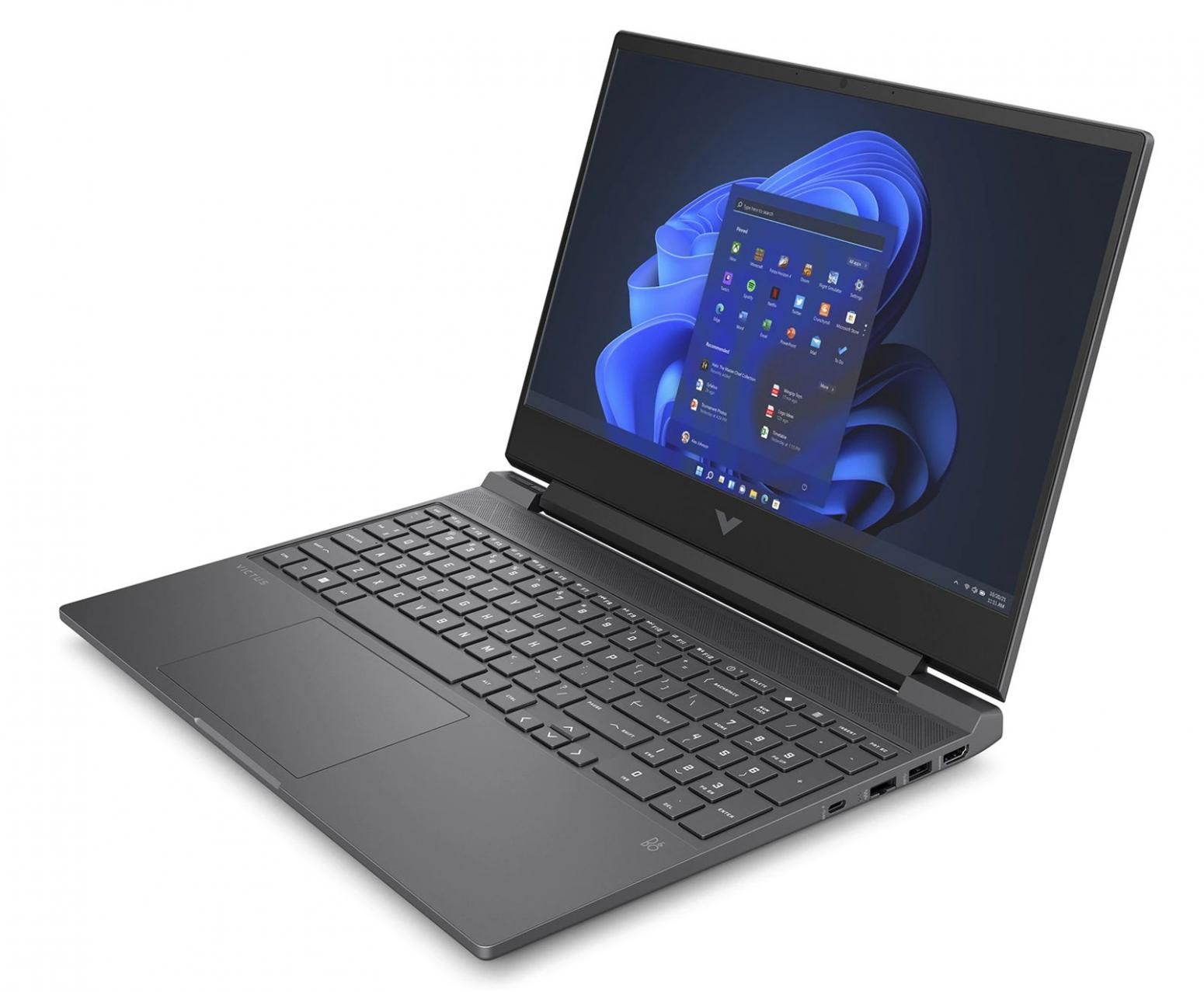 Laptop Gaming HP Gaming Victus 15-fa1143 Core i5-13500H 8G SSD512 VGA RTX4060 8G Màn 15.6FHD 144hz Win 11-Xám Đen